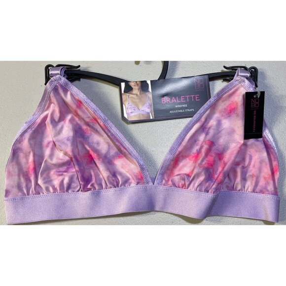 No Boundaries Size XXL Micro Triangle Bralette Watercolor Day Dream Print - Picture 1 of 6
